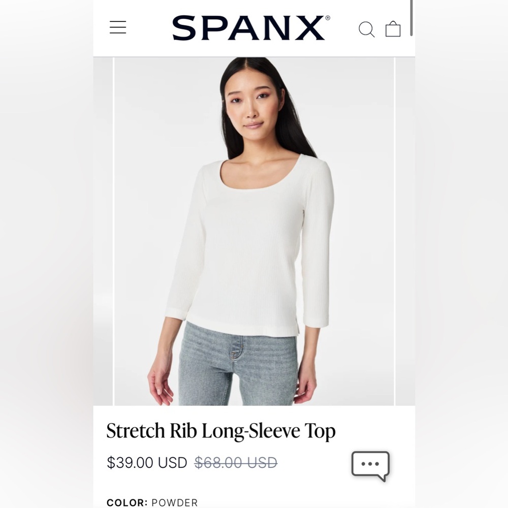 Spanx - Stretch Rib Long-Sleeve Top
